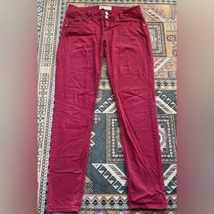 Jolt Red Jeans Juniors Sz 9 Pants